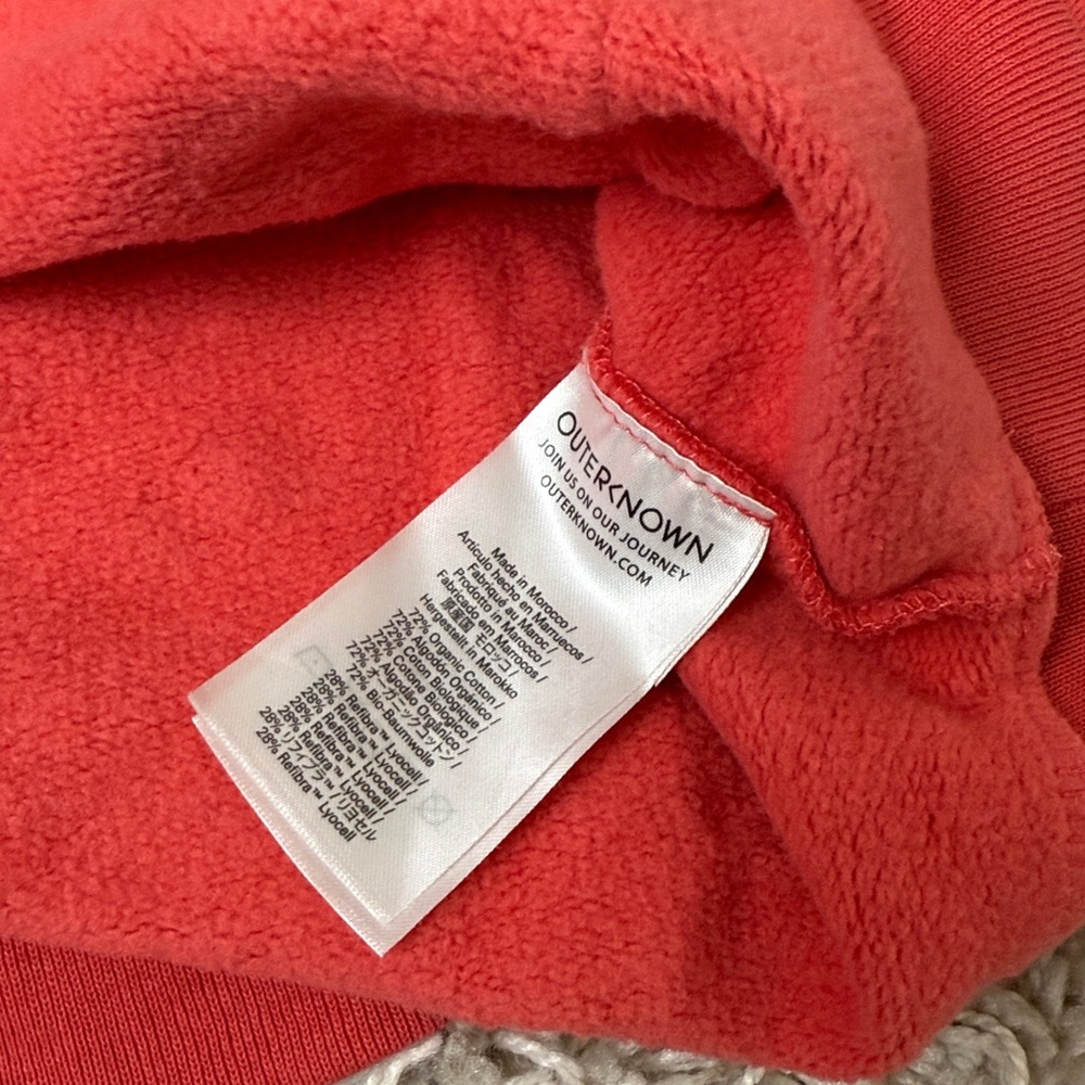 Outerknown Second Spin Organic Cotton Hoodie, Cranberry - Picture 5 of 6
